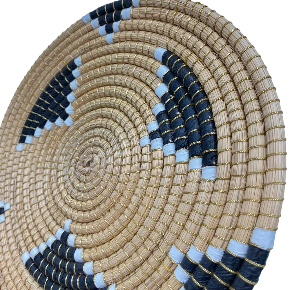 African Coiled Wall Basket Tray 10.5
